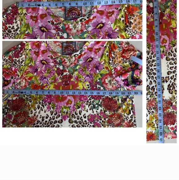 Johnny Was Pink Animal Print Top Sz Xl - Picture 8 of 9